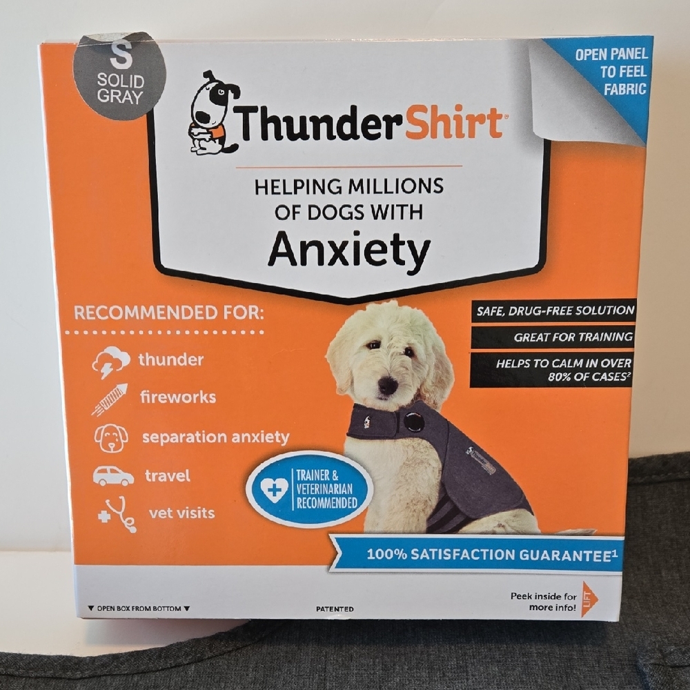 Thundershirt Heather Gray Calming Dog Wrap • Size S • Like New